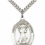 Men's Pewter Oval Saint Francis of Assisi Medal