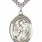 Men's Pewter Oval St. Alphonsus Medal