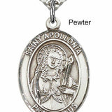 Men's Pewter Oval St. Apollonia Medal