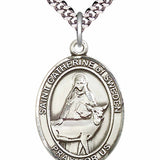 Men's Pewter Oval St. Catherine of Sweden Medal