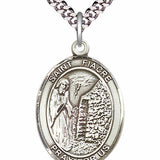 Men's Pewter Oval St. Fiacre Medal