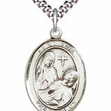 Men's Pewter Oval St. Fina Medal
