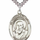 Men's Pewter Oval St. Francis De Sales Medal