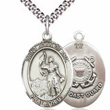 Men's Pewter Oval St. Joan of Arc Coast Guard Medal