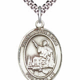 Men's Pewter Oval St. John Licci Medal