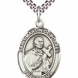 Men's Pewter Oval St. Martin de Porres Medal