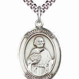 Men's Pewter Oval St. Philip the Apostle Medal