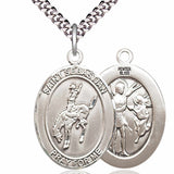 Men's Pewter Oval St. Sebastian Rodeo Medal