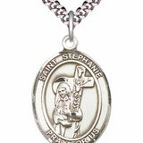Men's Pewter Oval St. Stephanie Medal