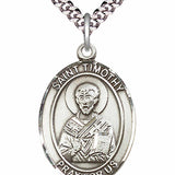 Men's Pewter Oval St. Timothy Medal