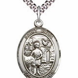 Men's Pewter Oval St. Vitus Medal
