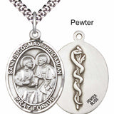 Men's Pewter Oval Sts. Cosmas and Damian Medal