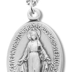 Women's Sterling Silver Medium Size Miraculous Necklace with Chain Options - Sterling Silver