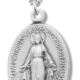 Women's Sterling Silver Medium Size Miraculous Necklace with Chain Options - Sterling Silver