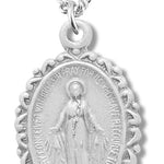 Child Size Miraculous Necklace, Sterling Silver with Chain - Sterling Silver