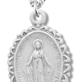 Child Size Miraculous Necklace, Sterling Silver with Chain - Sterling Silver