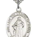 Our Lady of Knots Medal, Sterling Silver, Large