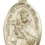 Our Lady of Mount Carmel Medal, Gold Filled