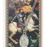 Oval St. George Medal and Prayer Card Set