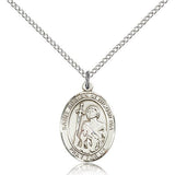 St. Adrian of Nicomedia Medal, Sterling Silver, Medium - 18" 1.2mm Sterling Silver Chain + Clasp