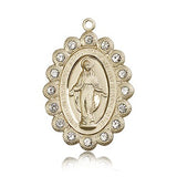Miraculous Medal, 14 Karat Gold - 14 KT Yellow Gold
