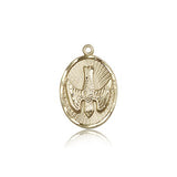 Holy Spirit Medal, 14 Karat Gold - 14 KT Yellow Gold