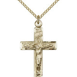 Crucifix Pendant, Gold Filled - Gold-tone