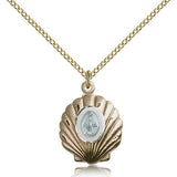 Miraculous Medal, Gold Filled - Gold-tone