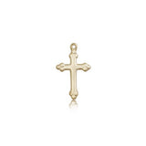 Cross Pendant, 14 Karat Gold - 14 KT Yellow Gold