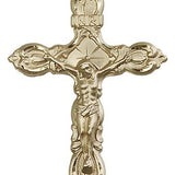 Crucifix Pendant, 14 Karat Gold - 14 KT Yellow Gold