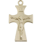 Celtic Crucifix Pendant, 14 Karat Gold - 14 KT Yellow Gold