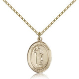 St. Stephen the Martyr Medal, Gold Filled, Medium - Gold-tone