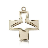 Holy Spirit Medal, 14 Karat Gold - 14 KT Yellow Gold