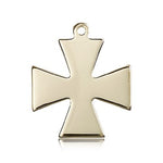 Surfer Cross Pendant, 14 Karat Gold - 14 KT Yellow Gold