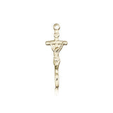 Papal Crucifix Pendant, 14 Karat Gold - 14 KT Yellow Gold