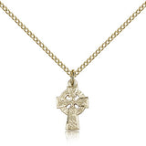 Celtic Cross Pendant, Gold Filled - Gold-tone