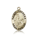 St. Theresa Medal, 14 Karat Gold - 14 KT Yellow Gold