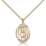 St. Lillian Medal, Gold Filled, Medium - Gold-tone