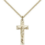 Crucifix Pendant, Gold Filled - Gold-tone
