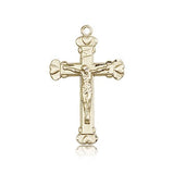 Crucifix Pendant, 14 Karat Gold - 14 KT Yellow Gold