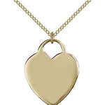 Heart Medal, Gold Filled - Gold-tone