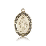 Miraculous Medal, 14 Karat Gold - 14 KT Yellow Gold