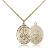 St. George Air Force Medal, Gold Filled, Medium - Gold-tone