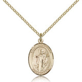 St. Wolfgang Medal, Gold Filled, Medium - Gold-tone