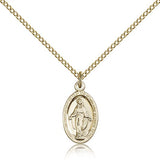 Miraculous Medal, Gold Filled - Gold-tone