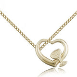 Heart Chalice Medal, Gold Filled - Gold-tone