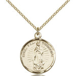 Our Lady of Guadalupe Medal, Gold Filled - Gold-tone