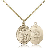 Guardian Angel Army Medal, Gold Filled, Medium - Gold-tone