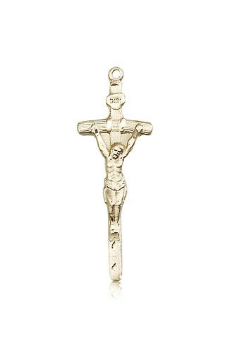 Papal Crucifix Pendant, 14 Karat Gold - 14 KT Yellow Gold