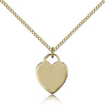Heart Medal, Gold Filled - Gold-tone